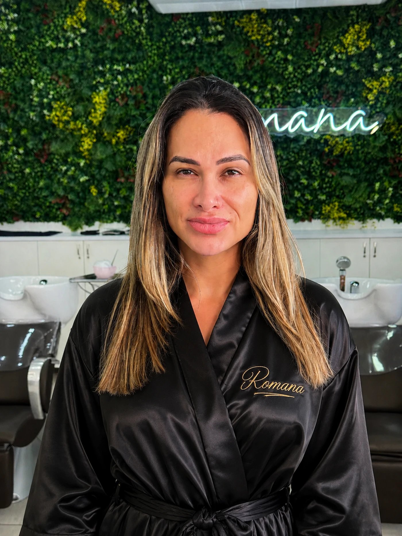 Antes - Mega Hair Loiro Iluminado